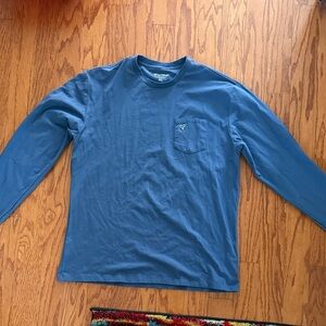 Birddogs Blue Long Sleeve Pocket Shirt Sz XL